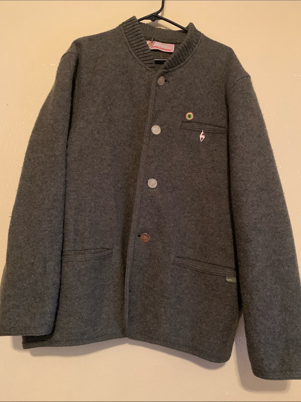 Vintage Kitz Pichler Austria Pure Wool Coat - Olive Green (XL)